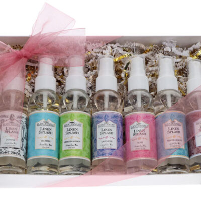 Linen Spray Gifts: Picture of seven mini sprays gift set.