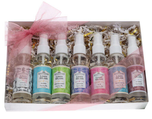 Linen Spray Gifts: Picture of seven mini sprays gift set.