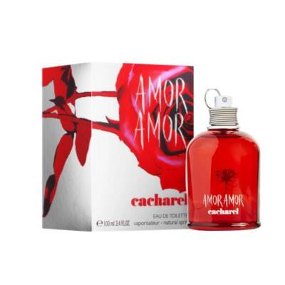 Amor Amor Cacharel Women Perfume - Red perfume bottle with floral packaging